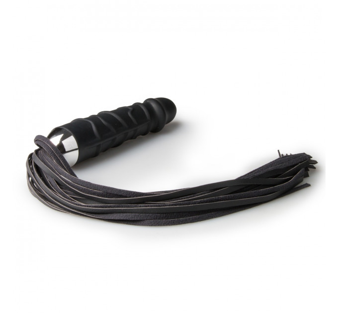 Фаллоимитатор реалистичный Easytoys с прикрепленным флогером, черный Flogger Dildo