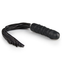 Фаллоимитатор реалистичный Easytoys с прикрепленным флогером, черный Flogger Dildo