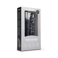 Фаллоимитатор реалистичный Easytoys с прикрепленным флогером, черный Flogger Dildo