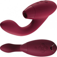 Інноваційний Безконтактний Стимулятор Womanizer Duo Bordeaux, Бордовый