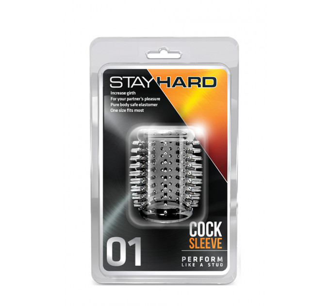 Насадка STAY HARD - COCK SLEEVE 01, CLEAR