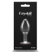 Анальная пробка прозрачная NS Novelties Crystal Hear стеклянная с красным сердцем, M