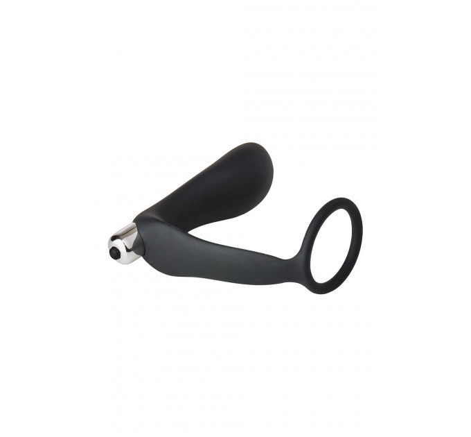 Анальна пробка з еррекційним кільцем FANTASSTIC VIBRATING ANAL PLUG WITH COCKRING BLACK