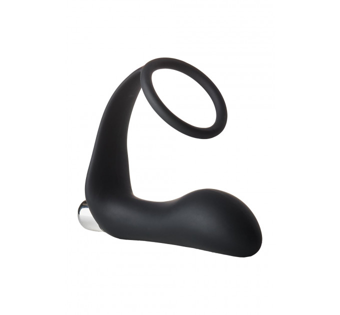 Анальна пробка з еррекційним кільцем FANTASSTIC VIBRATING ANAL PLUG WITH COCKRING BLACK