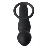 Анальна пробка з еррекційним кільцем FANTASSTIC VIBRATING ANAL PLUG WITH COCKRING BLACK