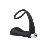 Анальна пробка з еррекційним кільцем FANTASSTIC VIBRATING ANAL PLUG WITH COCKRING BLACK
