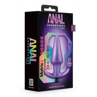 Анальна пробка з вібрацією Anal Adventures Blush, силіконова, фіолетова, 12.7 х 3.8 см