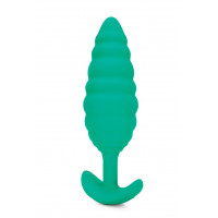 Анальна пробка з вібрацією, рельєфна B-VIBE-TEXTURE PLUG TWIST, зелена