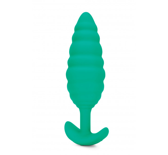 Анальна пробка з вібрацією, рельєфна B-VIBE-TEXTURE PLUG TWIST, зелена