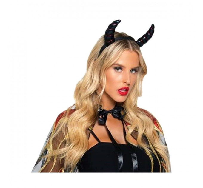 Блискуча накидка Leg Avenue Devil cape and horns O/S