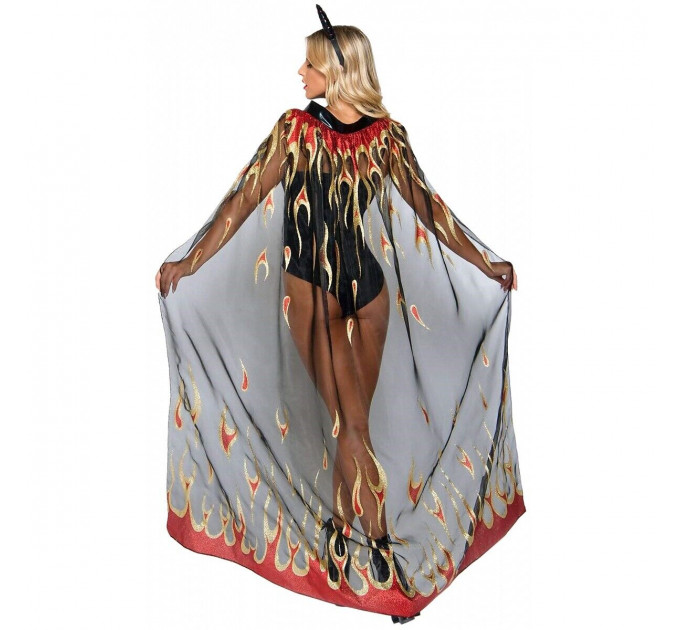 Блискуча накидка Leg Avenue Devil cape and horns O/S