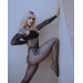 Боди с рукавами в сеточку со стразами Leg Avenue Fishnet sleeved bodystocking O/S