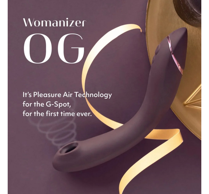 Вибратор для точки G c вакуумной стимуляцией Womanizer OG Aubergine