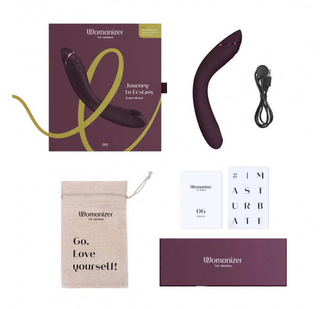 Вибратор для точки G c вакуумной стимуляцией Womanizer OG Aubergine
