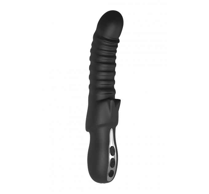 Двойной вибратор рельефный Dream Toys Midnight Magic Typhon черный, 23 х 4 см