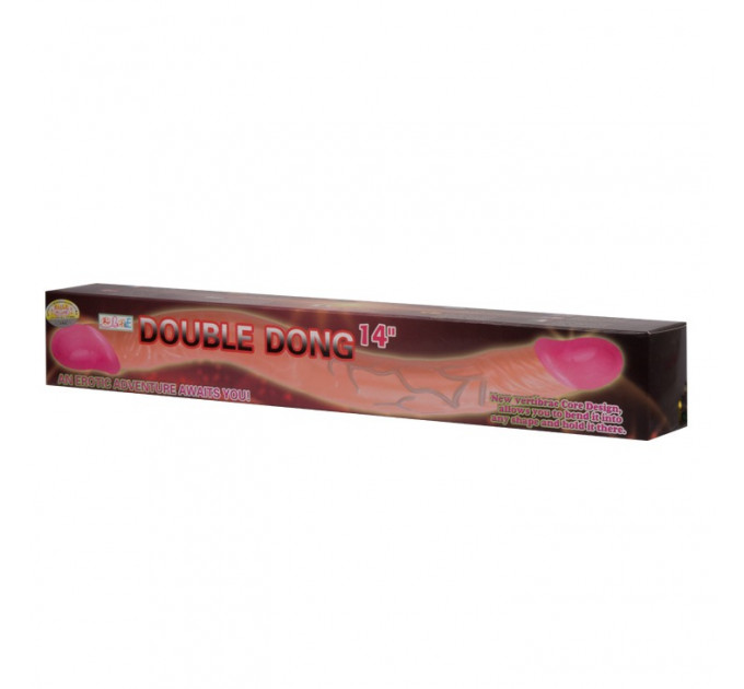 Двусторонний фаллоимитатор Baile Double Dong розовый, 36 см х 4.6 см