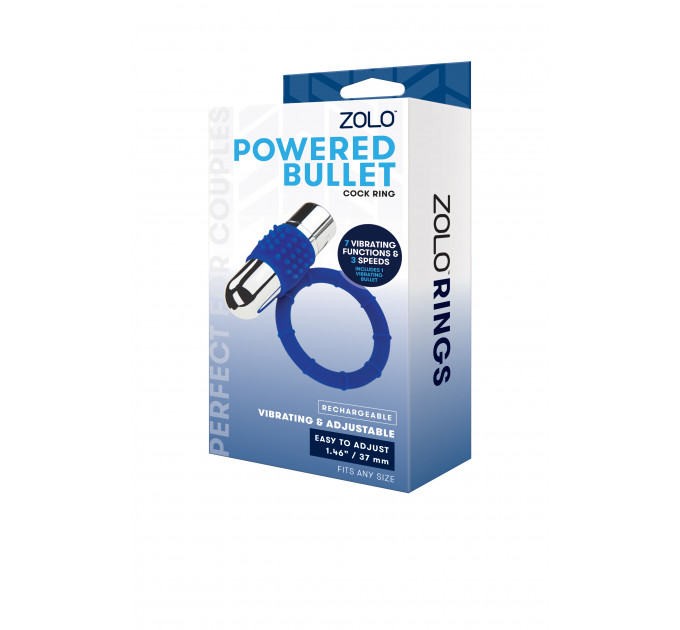 Кільце ерекційне з вібро кулею ZOLO RECHARGEABLE VIBRATING COCK RING