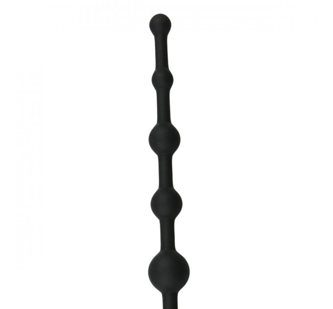 ET106BLK Анальные бусы Long Anal Beads черные, 33.5 см x 2.5 см