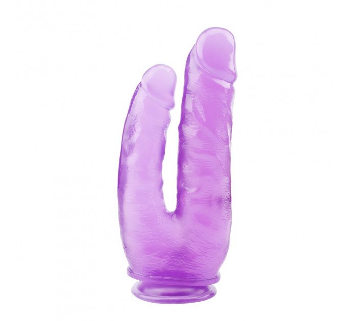 Фаллоимитатор двойной Chisa Hi-Rubber 9.4 на присоске, фиолетовый