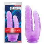 Фаллоимитатор двойной Chisa Hi-Rubber 9.4 на присоске, фиолетовый