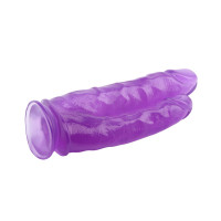 Фаллоимитатор двойной Chisa Hi-Rubber 9.4 на присоске, фиолетовый