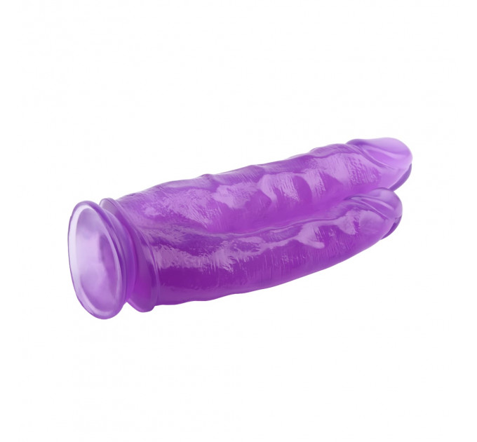 Фаллоимитатор двойной Chisa Hi-Rubber 9.4 на присоске, фиолетовый