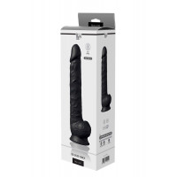 Фаллоимитатор гигантский реалистичный Dreamtoys Real Love на присоске с мошонкой, черный