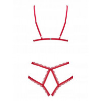 Комплект-боді Obsessive Merrynel set S/M Червоний