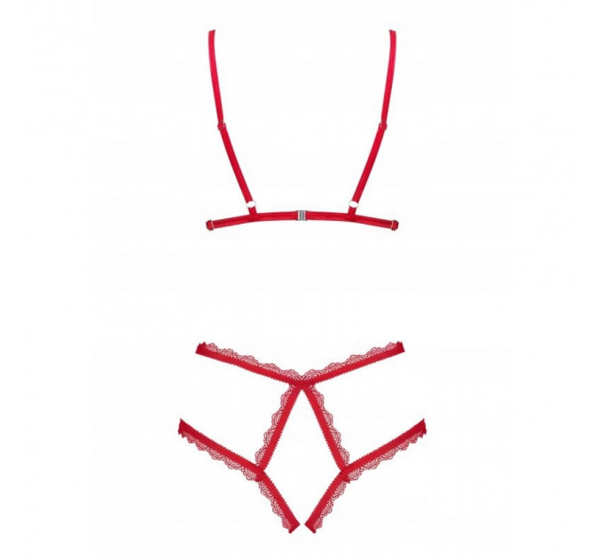 Комплект-боди Obsessive Merrynel set S/M Красный