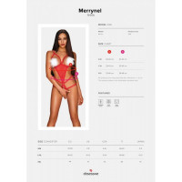 Комплект-боді Obsessive Merrynel set S/M Червоний