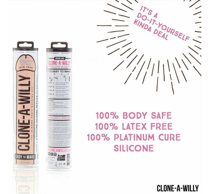 Комплект для слепка члена Clone-A-Willy Kit, силикон, бежевый