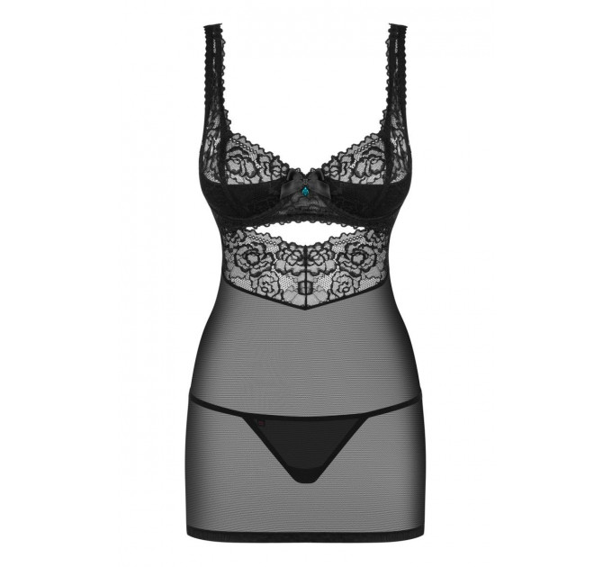 Пеньюар Obsessive 867-CHE-1 и стринги S/M