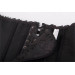 Корсет с цветочным принтом Star Night Corset Top с крючками и шнуровкой, черный, M (без коробки)