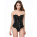 Корсет с цветочным принтом Star Night Corset Top с крючками и шнуровкой, черный, M (без коробки)
