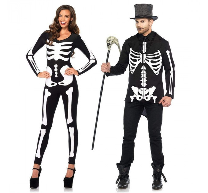 Костюм скелета, светится в темноте Leg Avenue Womens Skeleton Bodysuit Halloween, размер S
