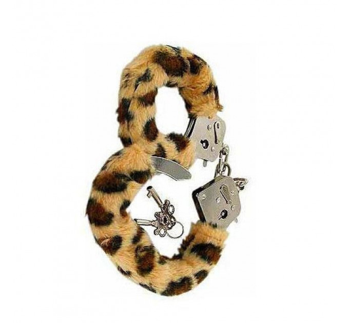 Наручники, Metal Handcuff with Plush, LEOPARD