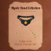 Ошейник черный из кожи UPKO Mystic Bond Collection с зажимами для сосков