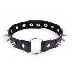 Ошейник с шипами Collar black with metal spikes