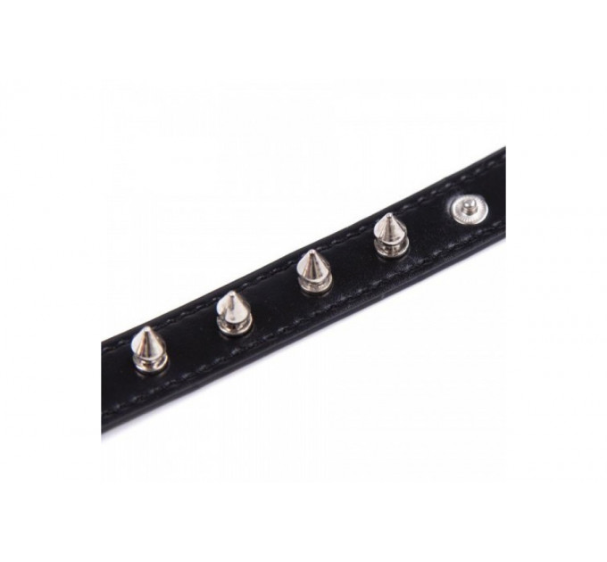 Ошейник с шипами Collar black with metal spikes