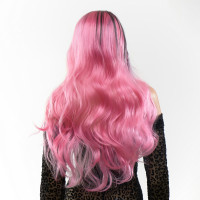 Парик длинный волнистый Fetish Hair балаяж розовый, 65 см