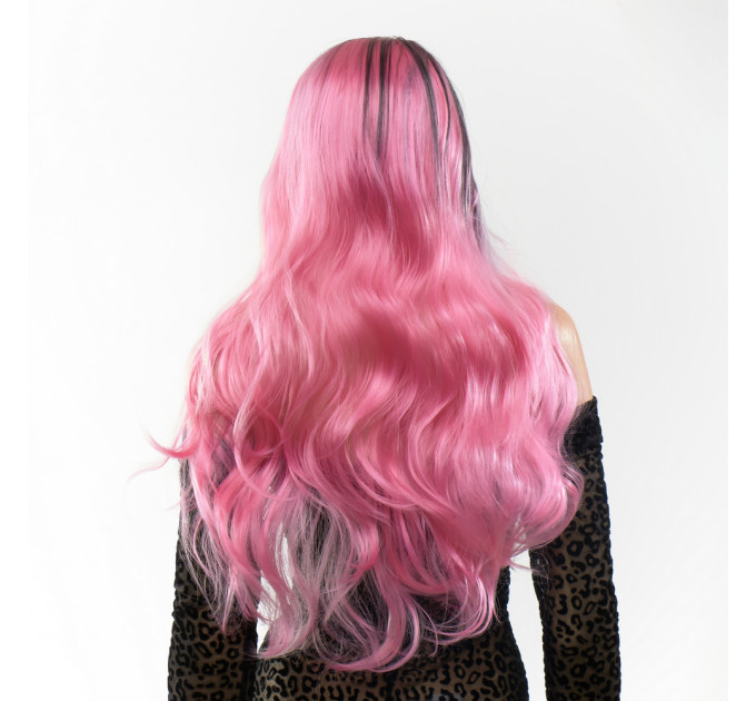 Парик длинный волнистый Fetish Hair балаяж розовый, 65 см