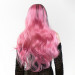 Парик длинный волнистый Fetish Hair балаяж розовый, 65 см