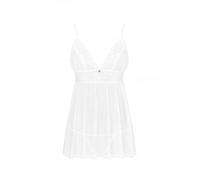 Пеньюар с трусиками Obsessive Heavenlly babydoll & thong XS/S