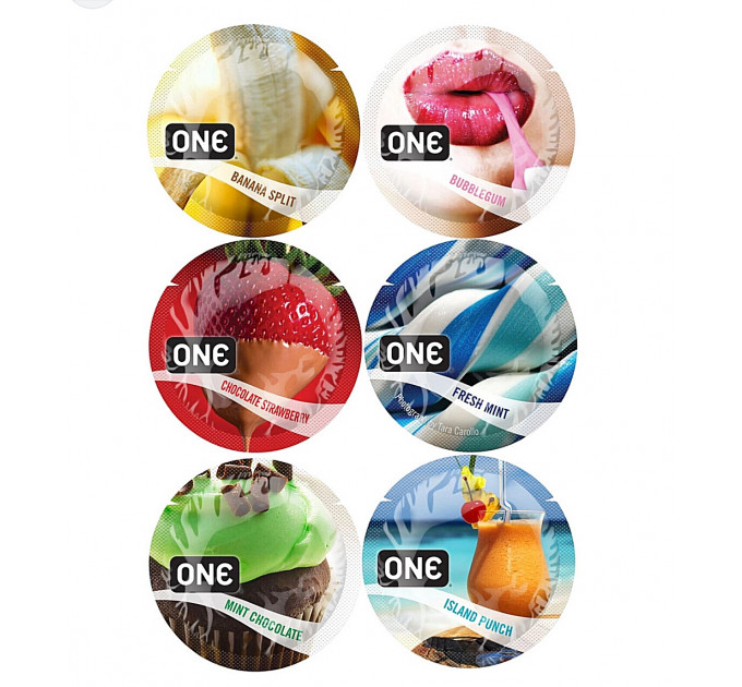 Презерватив оральний One Flavor Waves м'ята з шоколадом (Ціна за 5 шт)
