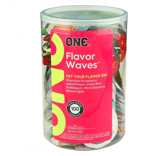 Презерватив оральний One Flavor Waves м'ята з шоколадом (Ціна за 5 шт)