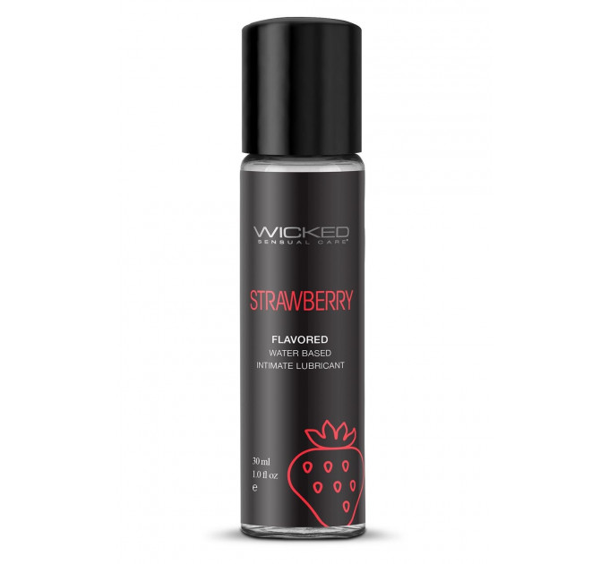 Съедобный лубрикант WICKED AQUA STRAWBERRY FLAVORED 30ML