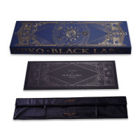 Стек из итальянской кожи UPKO Black Label Collection, позолота и чешский цирконий, ручная работа