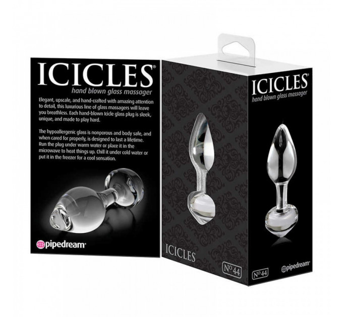 Стеклянная анальная пробка Pipedream Icicles No 44 Dildo Dildo Glass