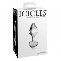 Стеклянная анальная пробка Pipedream Icicles No 44 прозрачная