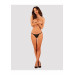 Стринги в мелкую сеточку с кружевом Celia Noir Obsessive, черные, XS/S